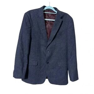 Tommy Hilfiger Sportscoat Jacket Blue Wool Blend Men's 42L Elbow Patches